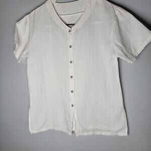 White Button-Up Women's Blouse